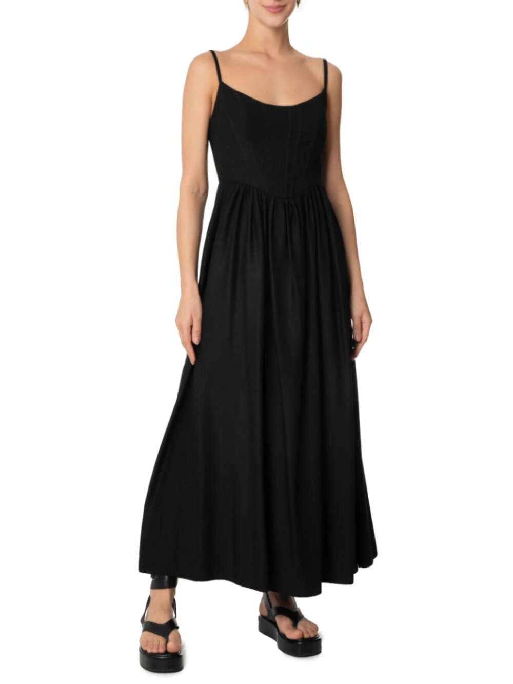 Farm Rio Black Corset Dress